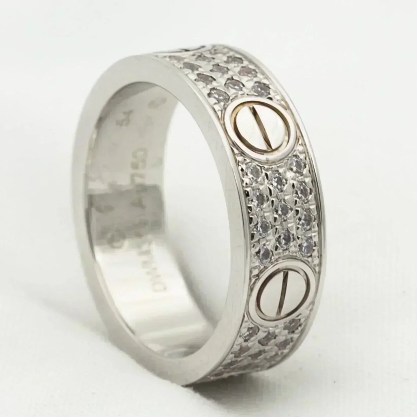 [Okajuri Jewelry]LOVE RING 5.5MM DIAMONDS PAVED