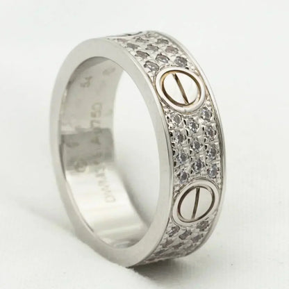 [Okajuri Jewelry]LOVE RING 5.5MM DIAMONDS PAVED