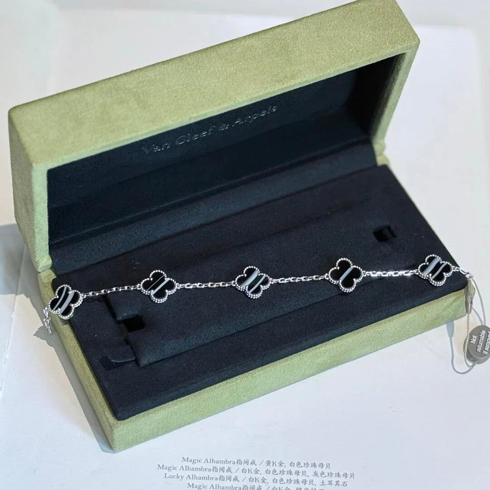 [Okajuri Jewelry]  CLOVER 5 MOTIF PULSAR STONE BRACELET COLLECTION
