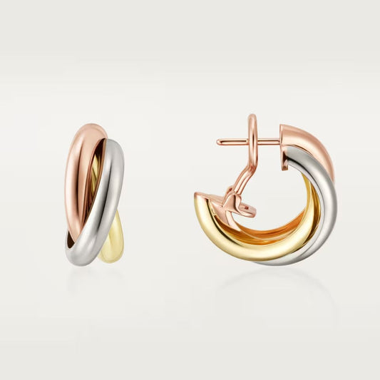[Okajuri Jewelry] TRINITY ON DIAMOND CLASSIC EARRINGS