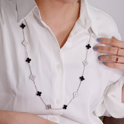 [Okajuri Jewelry]CLOVER 20 MOTIFS ONYX DIAMOND SILVER