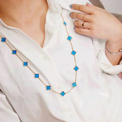 [Okajuri Jewelry]CLOVER 20 MOTIFS TURQUOISE GOLD