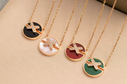 [Okajuri Jewelry]JEUX DE ROSE GOLD DIAMOND NECKLACE