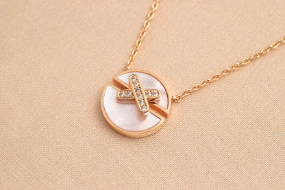 [Okajuri Jewelry]JEUX DE ROSE GOLD DIAMOND NECKLACE