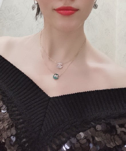 [Okajuri Jewelry]JEUX DE ROSE GOLD DIAMOND NECKLACE