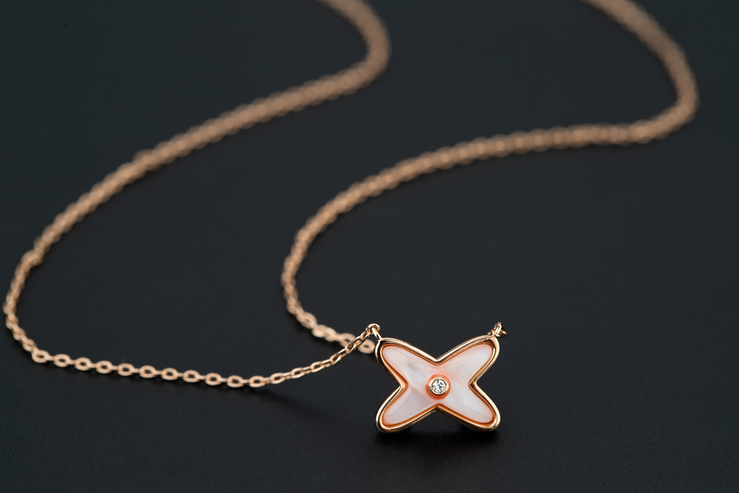 [Okajuri Jewelry]JEUX DE NECKLACE 1 DIAMOND