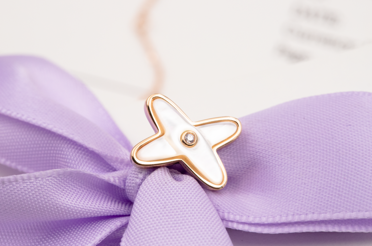 [Okajuri Jewelry]JEUX DE WHITE MOP ROSE GOLD DIAMOND EARRINGS