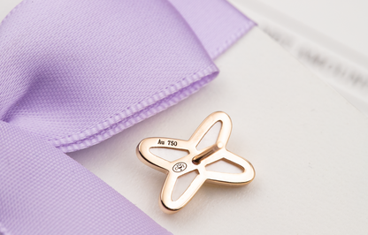 [Okajuri Jewelry]JEUX DE WHITE MOP ROSE GOLD DIAMOND EARRINGS