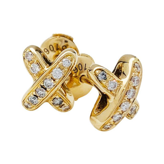 [Okajuri Jewelry]JEUX DE GOLD DIAMOND EARRINGS