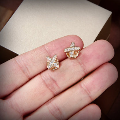 [Okajuri Jewelry]JEUX DE GOLD DIAMOND EARRINGS