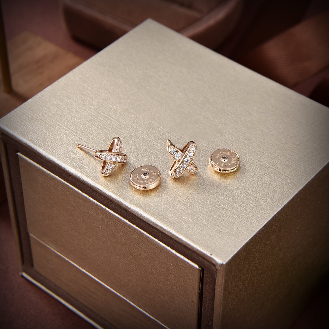 [Okajuri Jewelry]JEUX DE GOLD DIAMOND EARRINGS