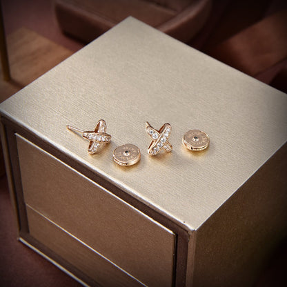 [Okajuri Jewelry]JEUX DE GOLD DIAMOND EARRINGS