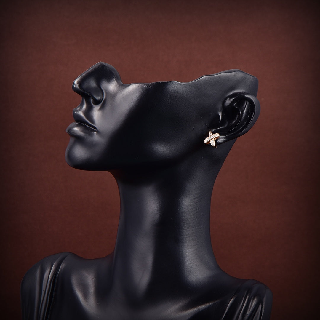 [Okajuri Jewelry]JEUX DE GOLD DIAMOND EARRINGS