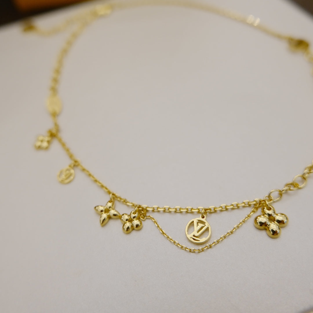 [Okajuri Jewelry]BLOOMING SUPPLE NECKLACE BRASS