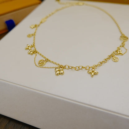 [Okajuri Jewelry]BLOOMING SUPPLE NECKLACE BRASS