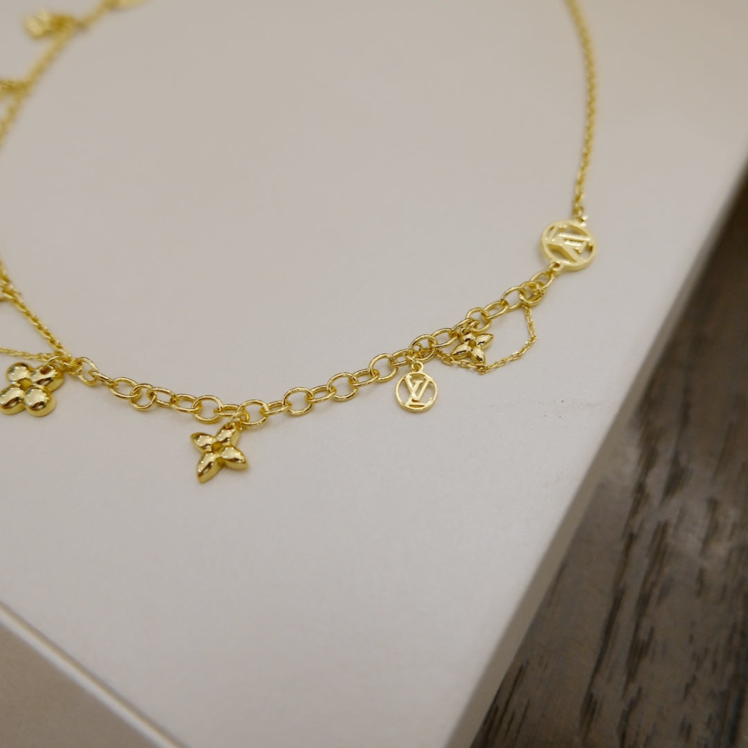 [Okajuri Jewelry]BLOOMING SUPPLE NECKLACE BRASS