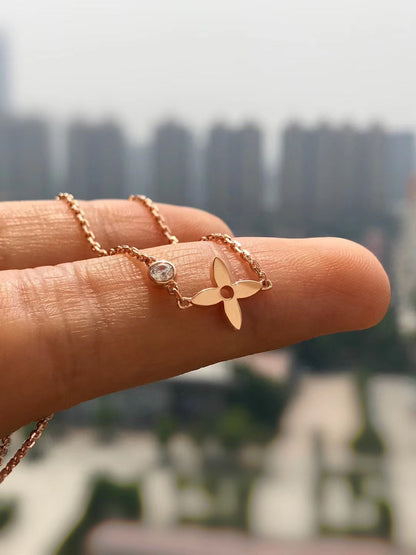 [Okajuri Jewelry]BLOSSOM PENDANT PINK GOLD AND DIAMOND