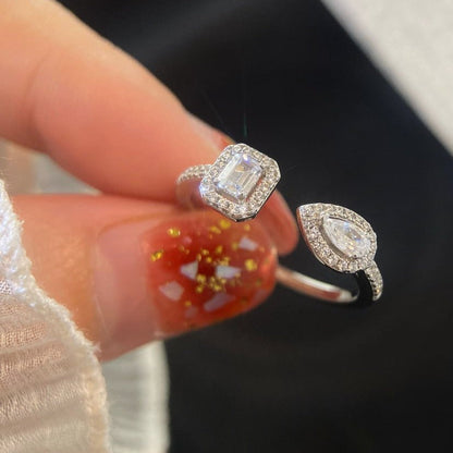 [Okajuri Jewelry]MY TWIN TOI & MOI SILVER DIAMOND RING