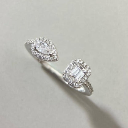 [Okajuri Jewelry]MY TWIN TOI & MOI SILVER DIAMOND RING