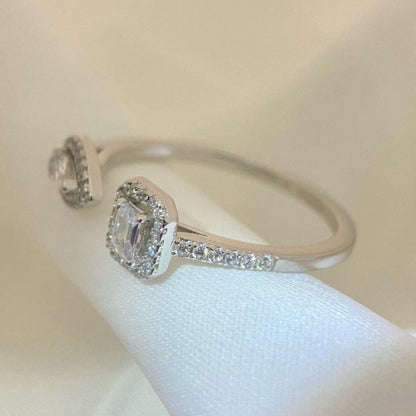 [Okajuri Jewelry]MY TWIN TOI & MOI SILVER DIAMOND RING