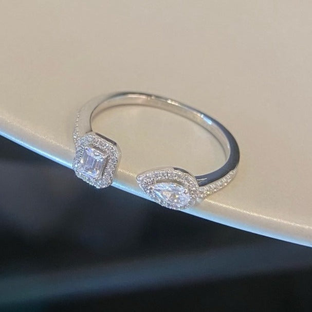 [Okajuri Jewelry]MY TWIN TOI & MOI SILVER DIAMOND RING