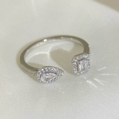[Okajuri Jewelry]MY TWIN TOI & MOI SILVER DIAMOND RING