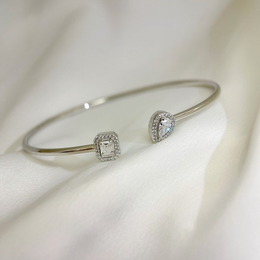 [Okajuri Jewelry]JONC FLEX MY TWIN TOI & MOI SILVER DIAMOND BRACELET