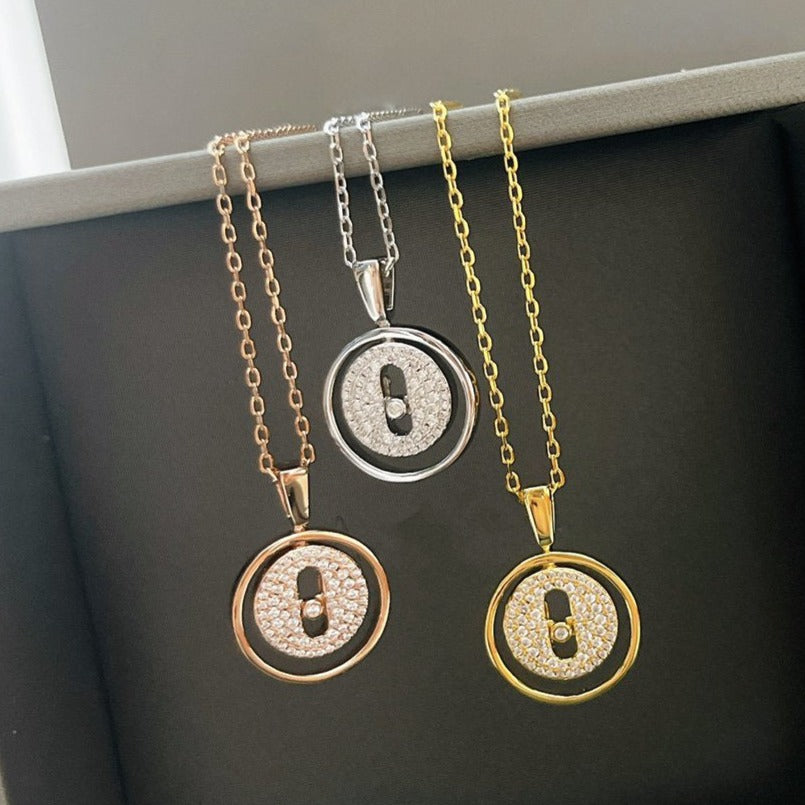 [Okajuri Jewelry]LUCKY MOVER PM PAVED NECKLACE