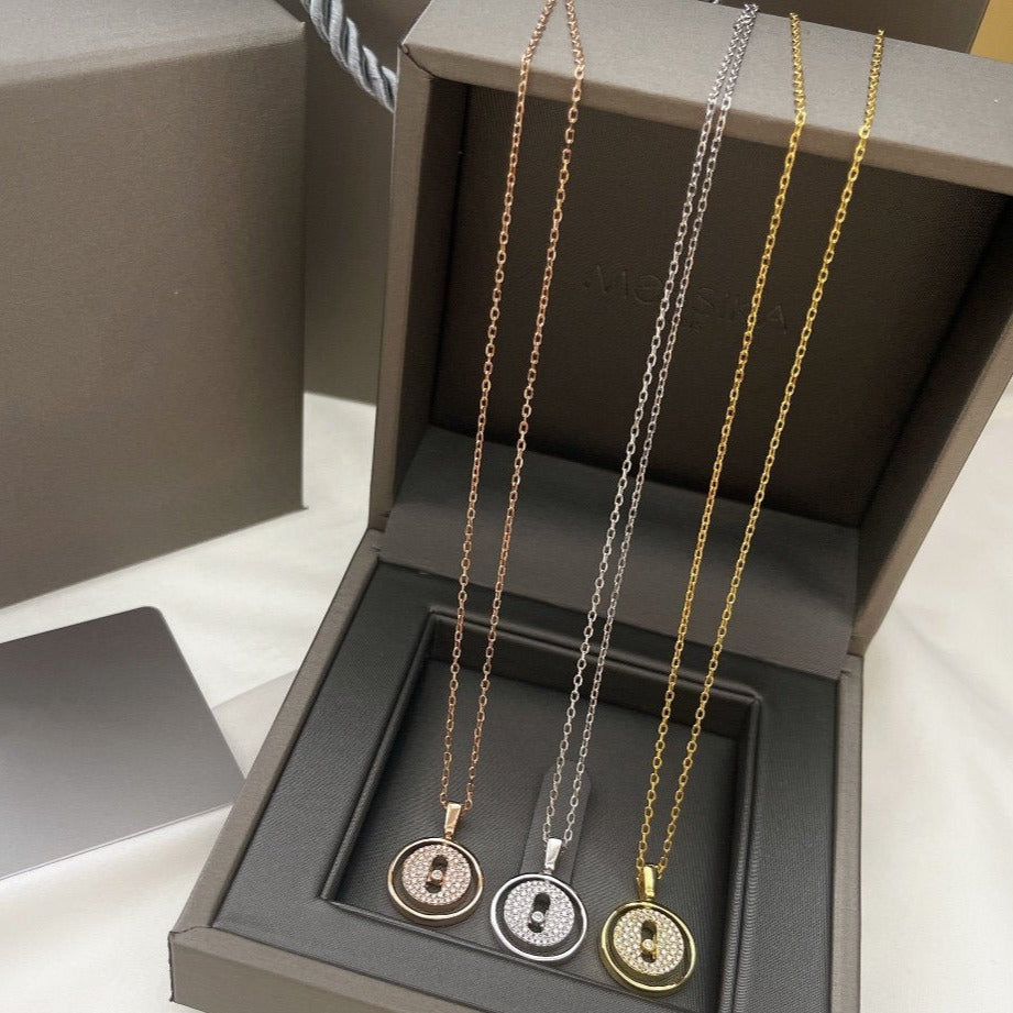 [Okajuri Jewelry]LUCKY MOVER PM PAVED NECKLACE