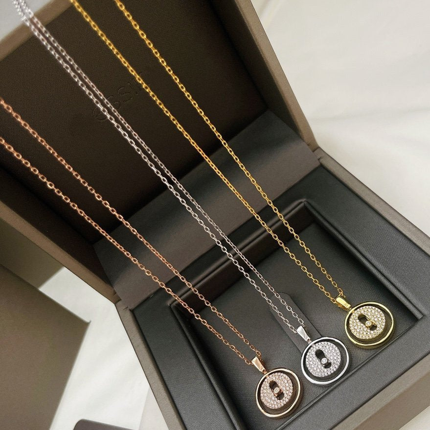 [Okajuri Jewelry]LUCKY MOVER PM PAVED NECKLACE