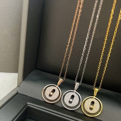[Okajuri Jewelry]LUCKY MOVER PM PAVED NECKLACE