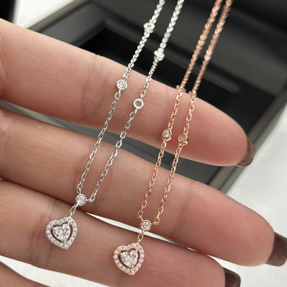 [Okajuri Jewelry]JOY HEART DIAMOND NECKLACE