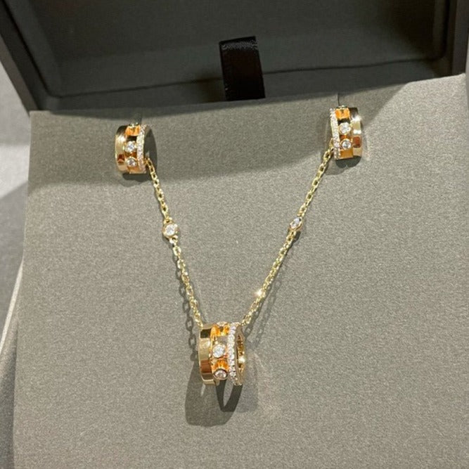 [Okajuri Jewelry]CHAIN MOVE ROMANE PEDAND NECKLACE
