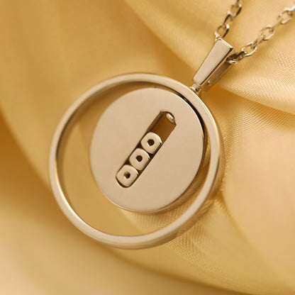 [Okajuri Jewelry]LUCKY MOVE MM SILVER DIAMOND NECKLACE