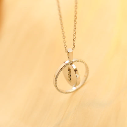 [Okajuri Jewelry]LUCKY MOVE MM SILVER DIAMOND NECKLACE