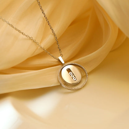 [Okajuri Jewelry]LUCKY MOVE MM SILVER DIAMOND NECKLACE