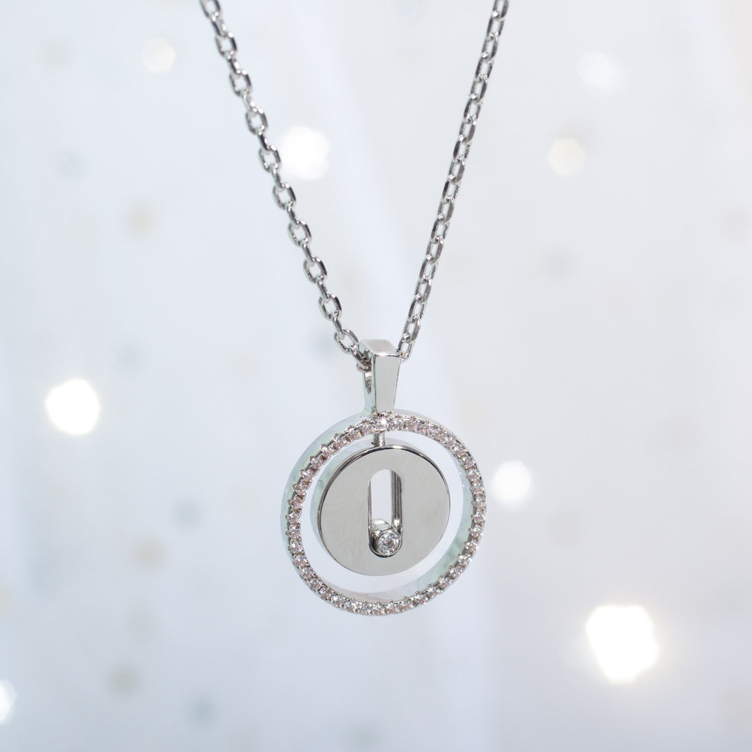 [Okajuri Jewelry]LUCKY MOVE PM NECKLACE SILVER DIAMOND
