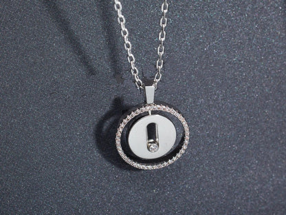 [Okajuri Jewelry]LUCKY MOVE PM NECKLACE SILVER DIAMOND