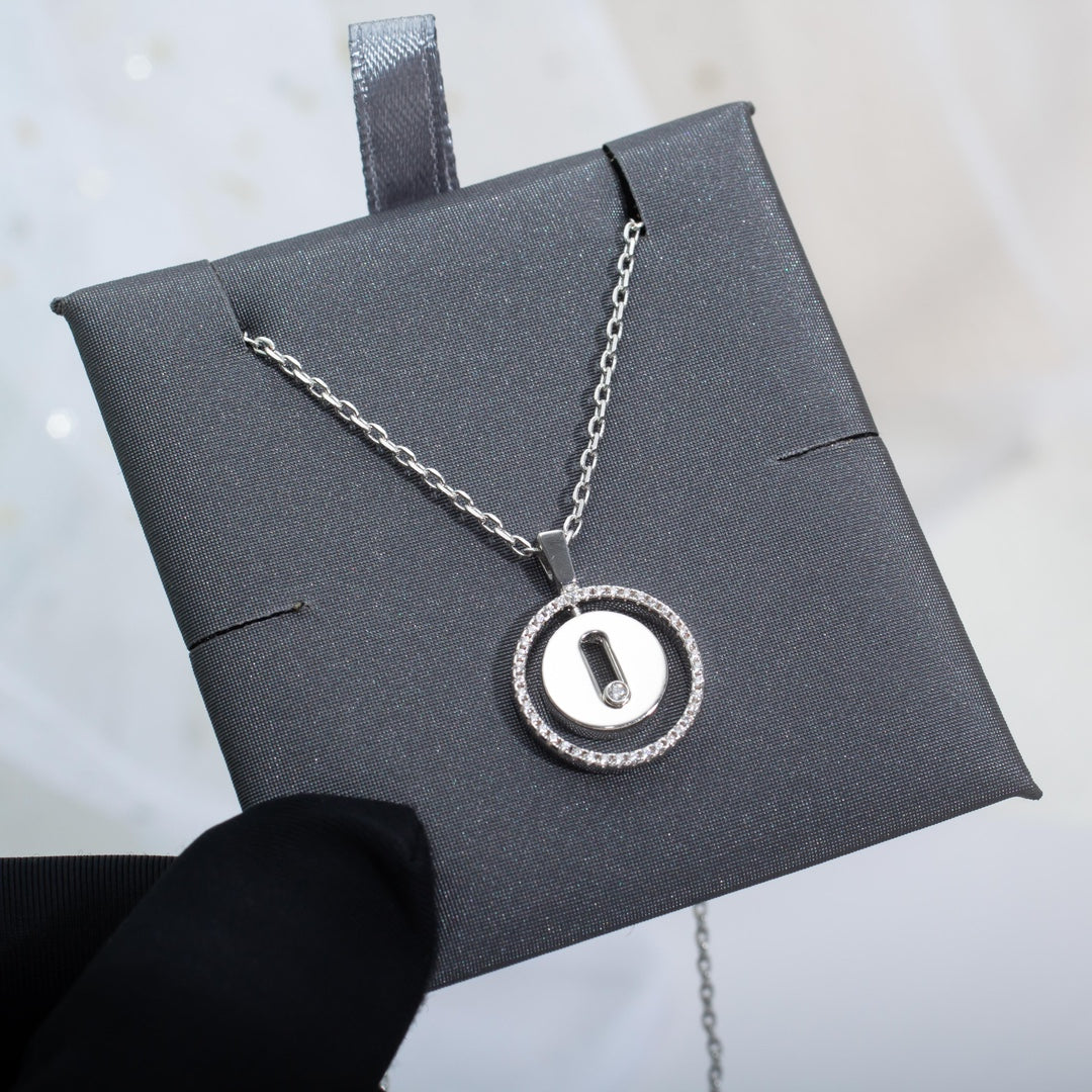 [Okajuri Jewelry]LUCKY MOVE PM NECKLACE SILVER DIAMOND