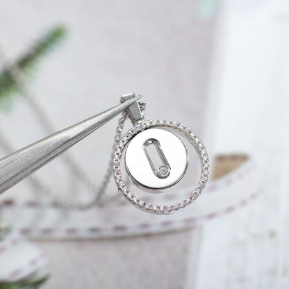 [Okajuri Jewelry]LUCKY MOVE PM NECKLACE SILVER DIAMOND