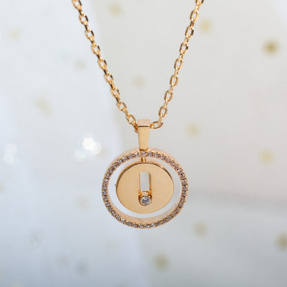 [Okajuri Jewelry]LUCKY MOVE PM NECKLACE PINK GOLD DIAMOND