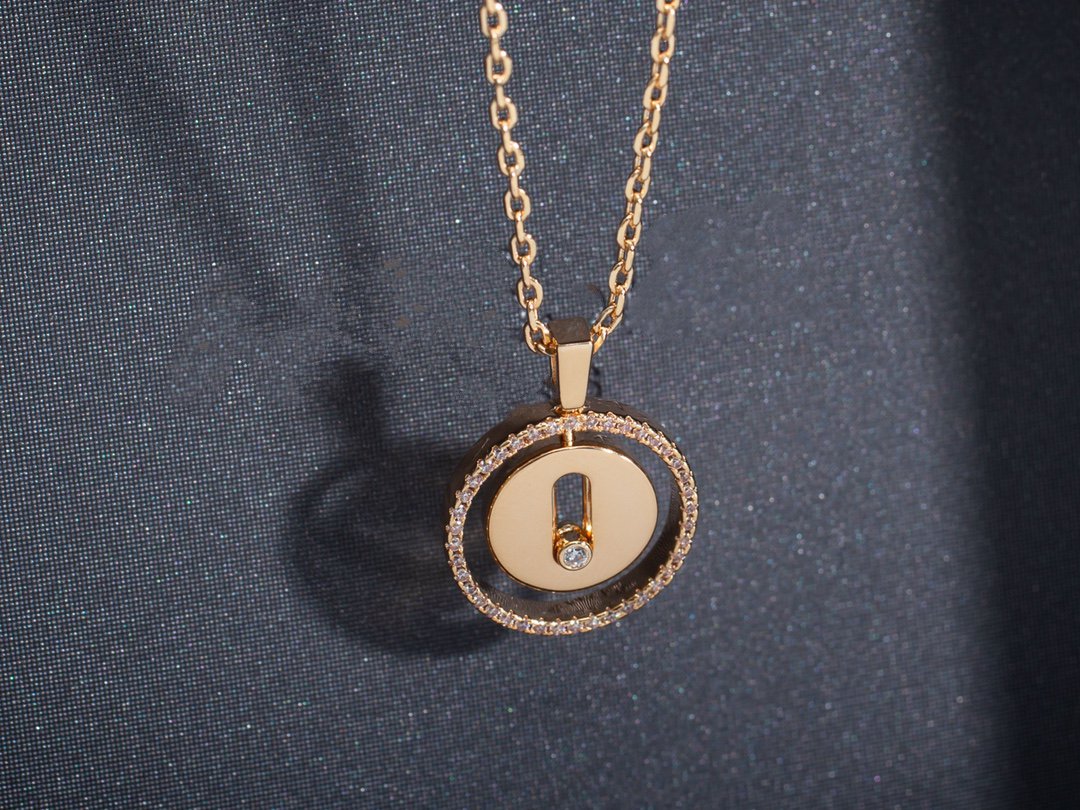 [Okajuri Jewelry]LUCKY MOVE PM NECKLACE PINK GOLD DIAMOND
