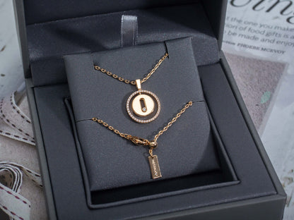 [Okajuri Jewelry]LUCKY MOVE PM NECKLACE PINK GOLD DIAMOND