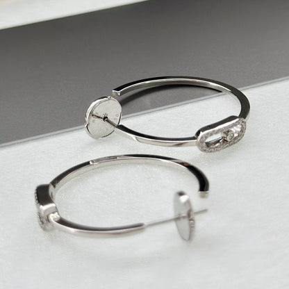 [Okajuri Jewelry]CREOLES MOVE UNO PM DIAMOND EARRINGS