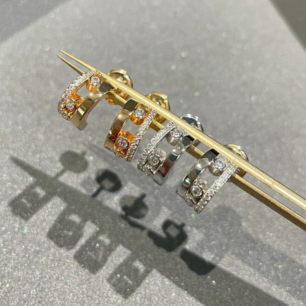 [Okajuri Jewelry]MOVE ROMANE EARRINGS DIAMOND