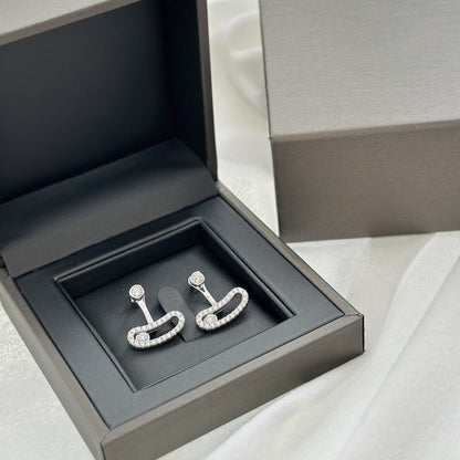[Okajuri Jewelry]MOVE UNO SILVER DIAMOND EARRINGS