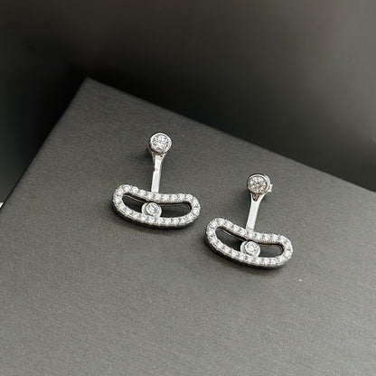 [Okajuri Jewelry]MOVE UNO SILVER DIAMOND EARRINGS