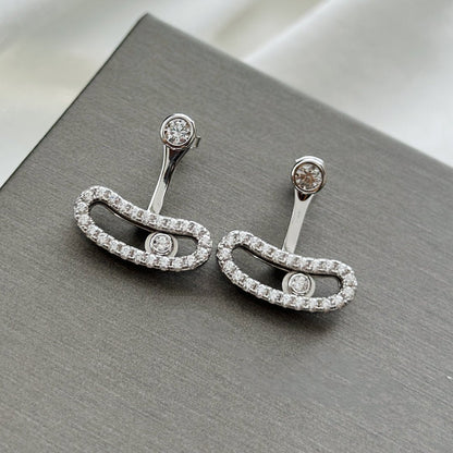 [Okajuri Jewelry]MOVE UNO SILVER DIAMOND EARRINGS