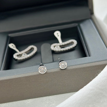 [Okajuri Jewelry]MOVE UNO SILVER DIAMOND EARRINGS
