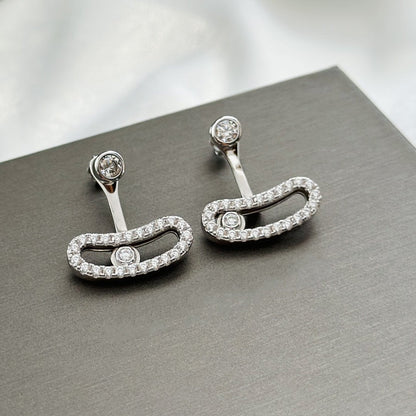 [Okajuri Jewelry]MOVE UNO SILVER DIAMOND EARRINGS